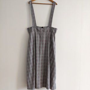 SHEIN Black and White Plaid Suspender Maxi Dress Size 3X